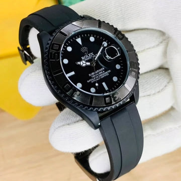 ROLEX Submariner Style Silicone Strap Watch