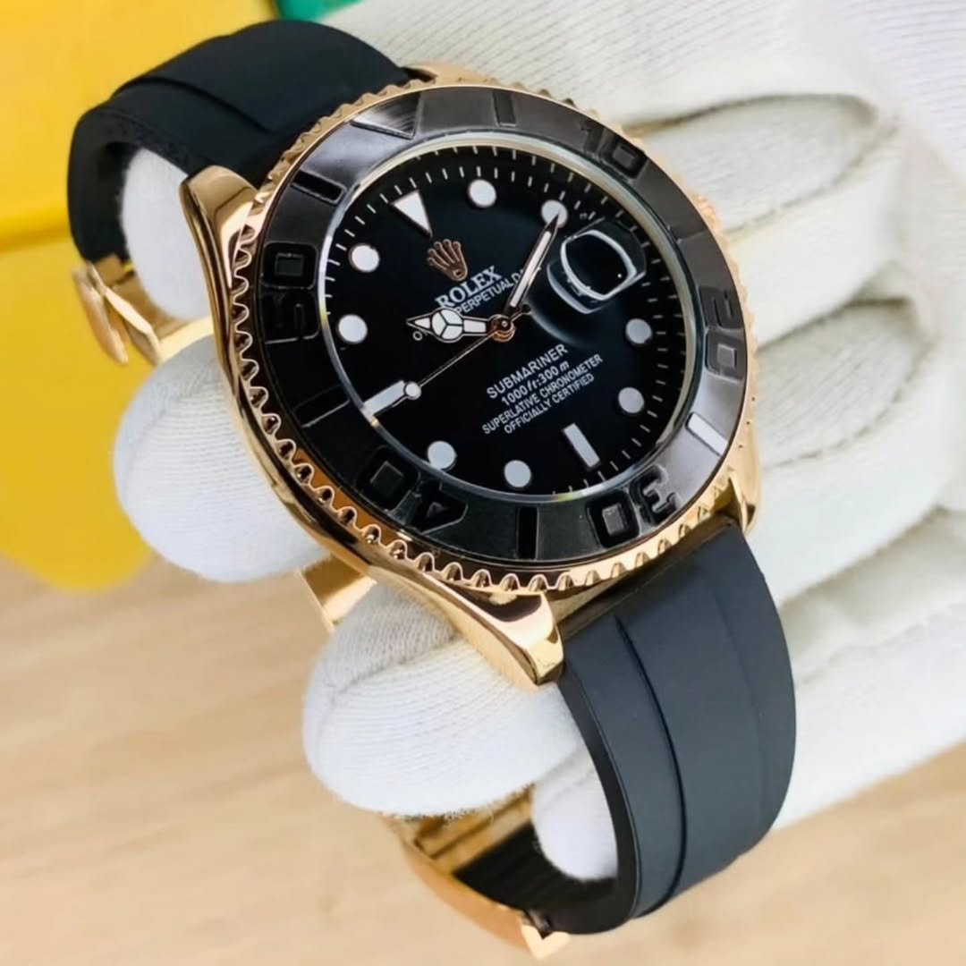 ROLEX Submariner Style Silicone Strap Watch